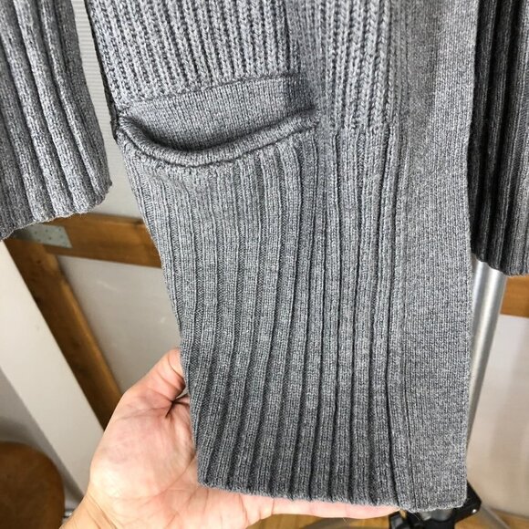 ARITZIA Talula Angora Cashmere Blend Grey Open Knit Cardigan Sz XS - Picture 3 of 8
